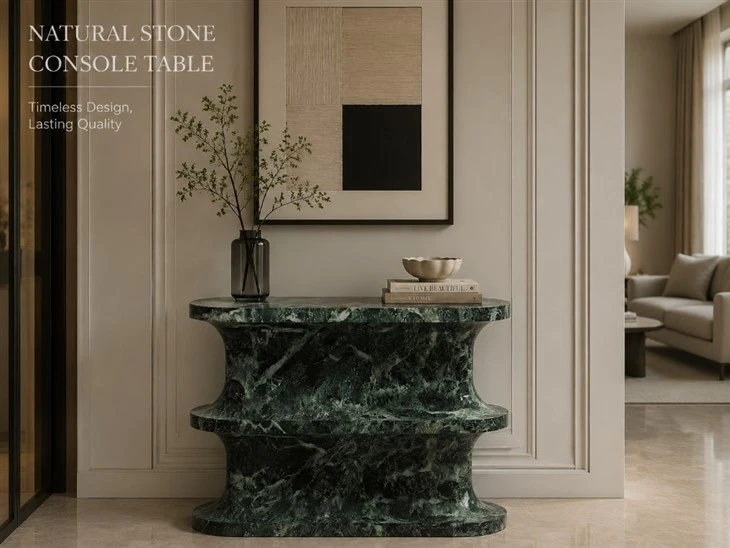 Consolle in marmo verde
