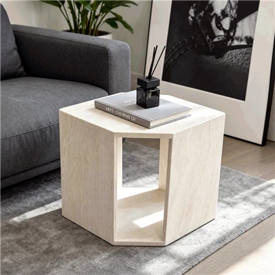 Tavolino in marmo beige