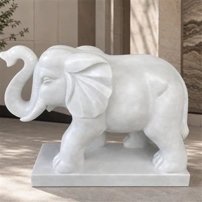 Scultura in marmo di elefante